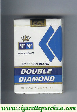 Double Diamond American Blend Ultra Lights cigarettes soft box